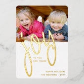 Script Joy 2フォトシンプルミニマモダンリスト 箔シーズンカード (正面)