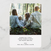 Script Joy 2フォトシンプルミニマモダンリスト 箔シーズンカード (裏面)