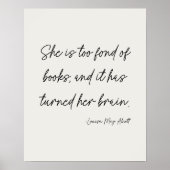 Script Lettering Book Lovers Literary Quote Art ポスター (正面)