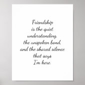 Script Lettering Friendship Quote Art Poster ポスター (正面)