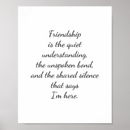 Script Lettering Friendship Quote Art Poster ポスター