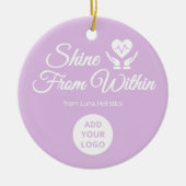 Script Logo Ornament for Wellness Brands セラミックオーナメント (正面)