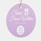 Script Logo Ornament for Wellness Brands セラミックオーナメント (左)