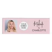 Script Logo Photo Makeup  名札 (正面)