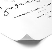 Script Love is Sweet結婚式の引き出物サイン ポスター (角)