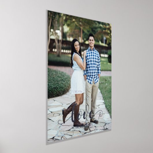 Script Love Verticalポートレート 箔ポスター (レイダウン)