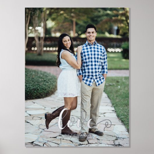 Script Love Verticalポートレート 箔ポスター (正面)