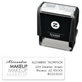 Script Makeup Studio Name Return Address Phone セルフインキングスタンプ (インサイチュ)