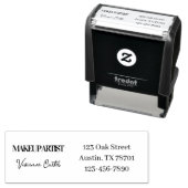 Script Makeup Studio Name Return Address Phone セルフインキングスタンプ (インサイチュ)