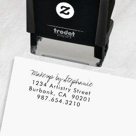 Script Makeup Studio Name Return Address Phone セルフインキングスタンプ