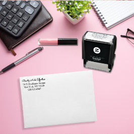 Script Makeup Studio Name Return Address Phone セルフインキングスタンプ