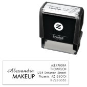 Script Makeup Studio Name Return Address Phone Sel セルフインキングスタンプ (インサイチュ)
