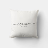 Script Mama Est Year Mother's Day Gift クッション (正面)