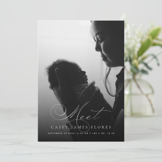 Script Meetエレガントベビーフォト誕生 案内状 (スタンド正面)