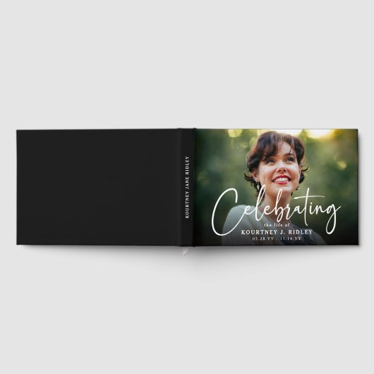 Script Memorial Photo & Message Sympathy ゲストブック (全面)