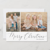 Script Merry Christmas 2のエレガント写真 シーズンカード (正面)