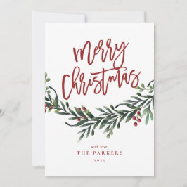 Script Merry Christmas Greeneryの写真 シーズンカード