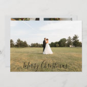 Script Merry Christmas Photo Card シーズンカード (正面/裏面)