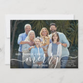 SCRIPT MERRY CHRISTMAS PHOTO Overlay 2023カレンダー シーズンカード (正面)