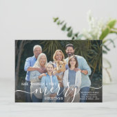 SCRIPT MERRY CHRISTMAS PHOTO Overlay 2023カレンダー シーズンカード (スタンド正面)