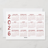 SCRIPT MERRY CHRISTMAS PHOTO Overlay 2023カレンダー シーズンカード (裏面)