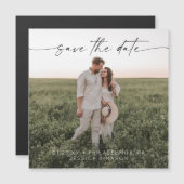 Script Minimalist日付写真マグネットを保存 (正面/裏面)