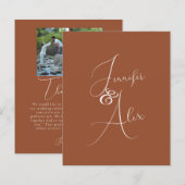 Script Minimalist Photo Collage Thank You Cards (正面/裏面)