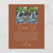 Script Minimalist Photo Collage Thank You Cards (裏面)