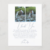 Script Minimalist Photo Collage Thank You Cards (裏面)