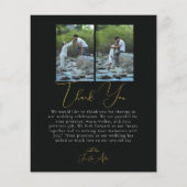 Script Minimalist Photo Collage Thank You Cards (裏面)