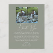 Script Minimalist Photo Collage Thank You Cards (裏面)