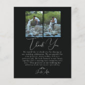 Script Minimalist Photo Collage Thank You Cards (裏面)