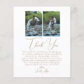 Script Minimalist Photo Collage Thank You Cards (裏面)