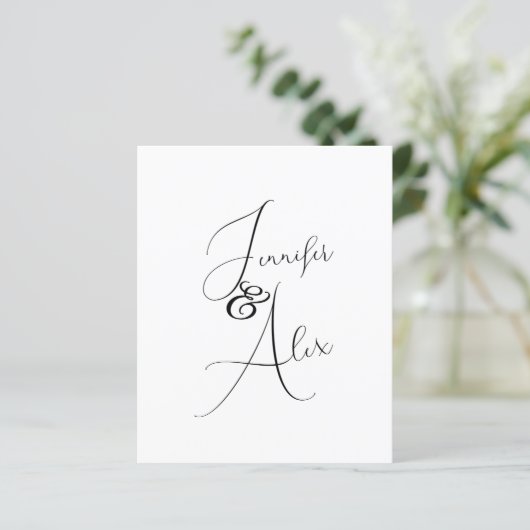 Script Minimalist Photo Collage Thank You Cards (スタンド正面)