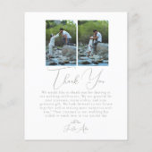 Script Minimalist Photo Collage Thank You Cards (裏面)