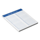Script Modern Blue Two Column Checklist ノートパッド (アングル)