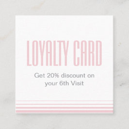 Script Modern Blush Pink and white ロイヤリティカード