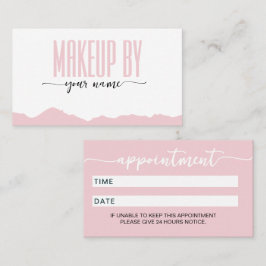 Script Modern Blush Pink and white 予約カード