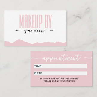 Script Modern Blush Pink and white 予約カード