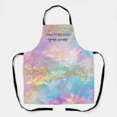Script Modern Iridescent opal stone エプロン (正面)