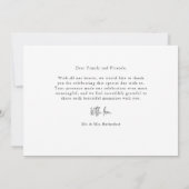 Script Modern Wedding Photo Thank You Card サンキューカード (裏面)