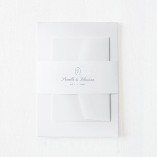 Script Monogramカップル結婚ズ 招待状ベリーバンド