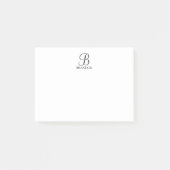 Script MonogramパーソナライズされたとName Notepad ポストイット (正面)