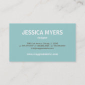 Script Monogram名刺(ターコイズ) 名刺 (裏面)