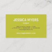 Script Monogram名刺(ライム) 名刺 (裏面)