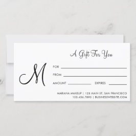 Script Monogram Business Gift証明書