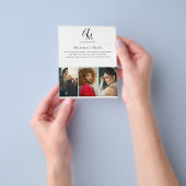 Script Monogram Business Photo QR Code Flyer チラシ (手)