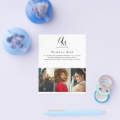 Script Monogram Business Photo QR Code Flyer チラシ (シングル)