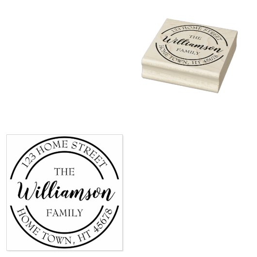 Script Name Circle差出人住所 ラバースタンプ (押印)