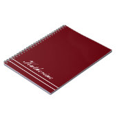 Script Name Minimalist Burgundy Red ノートブック (左側)